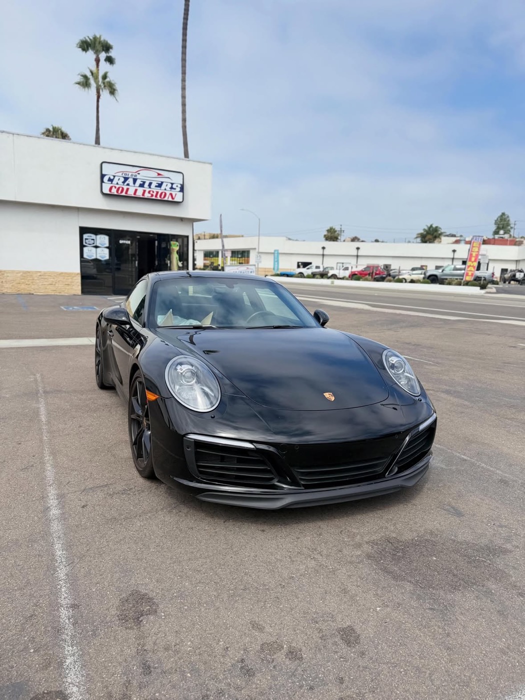 After repair: Porsche 911 — bumper repair
